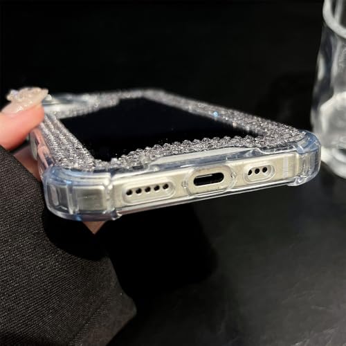Coque antichoc iPhone 15 et 16, résout le manque de miroir de poche avec strass - 4