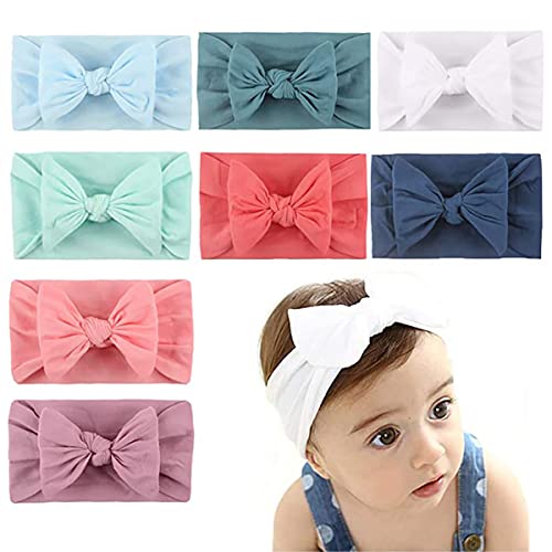 GoodTool 8PCS Nylon Headband Soft and Cute Toddler Headband ...