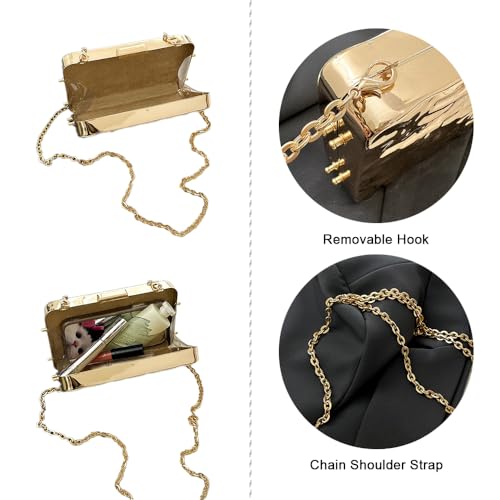 LIZHAOCAI Women Acrylic Shoulder Handbag Fashionable Shell Clutch Purse Glossy Wave Ice Crackle Evening Bag3