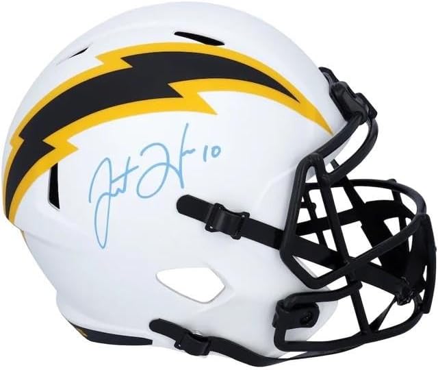 Justin Herbert Hand Autographed Replica Helmet LunarEclipse Los Angeles Chargers - Autographed NFL Helmets