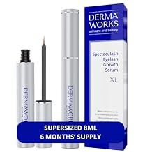 Dermaworks SPECTACULASH Lash Serum 8 ml | Eyelash Growth Serum for Eyelash Growth & Thickness | Free of Prostaglandins, Safe for Sensitive Eyes | Peptide Formula Long Lashes | 6 Months Treatment
