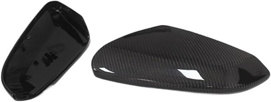 Side Mirror Cover Compatible with Civic 10th.Gen 16-21 Add On/Replacement Style Carbon Fiber Body Side Rearview Mirror Cover OEM/OX Horn Shape (Color : A Dry Carbon add on)