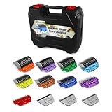 ZATEIRL 10W/15W/30W Breite Schermaschine Klinge & Hunde-Edelstahl-Aufsatz-Schutzkamm-Set für A5-Serie | Aufsteck-/Abnehmbare Kämme (12-teilig)