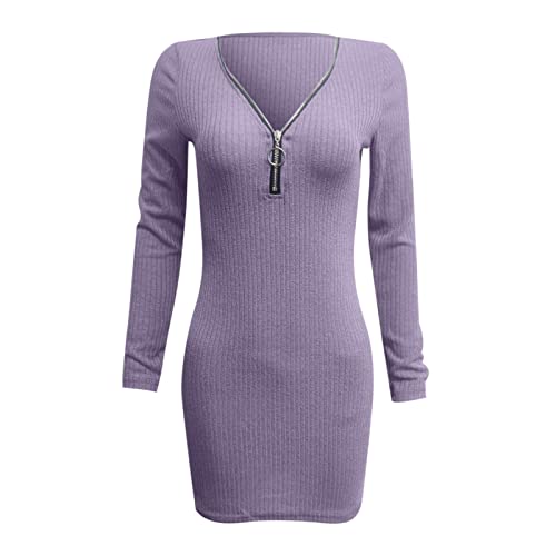 Robe tricot longue couleur unie coupe ajustée chic et chaleureuse - 6