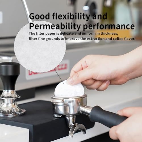 watchget Filtros de papel expresso de 53 mm – 500 peças de papéis de filtro de café cru para tela de