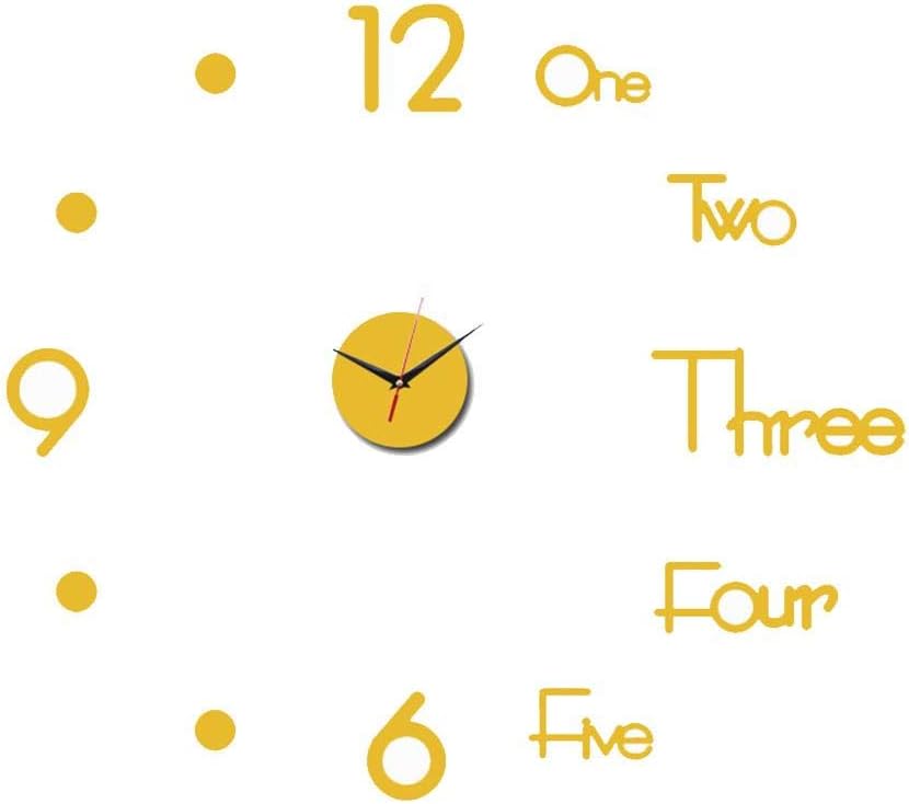 cedarfinyLarge Wall Clock 3D Modern Wall Clock Innovative Decorative Acrylic Wall Sticker Clock 3D Modern For Living Room Bedroom