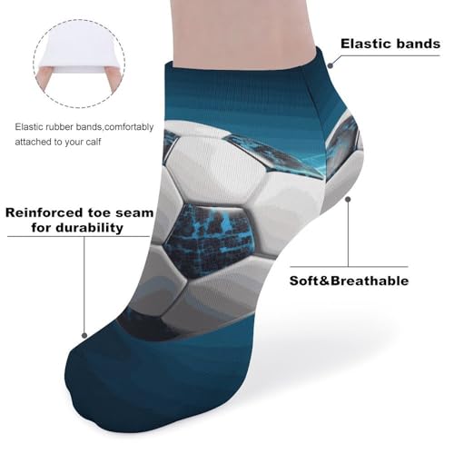 5 Pairs of Cotton Ankle Socks for Women Men Soccer Sports Ball Low Cut Socks for Running Hiking No Show Athletic Sock3