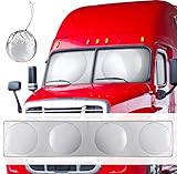 Semi-Truck Sun Shade for Windshield & Side Windows,240T Windshield Sun Shade Maximum Coverage Windsh