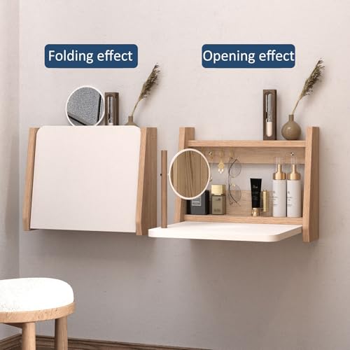 Mueble de maquillaje de pared estilo granja rustica con balda 5