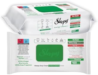 Sleepy Easy Clean All Purpose Cleaning Wet Wipes, Disposable Multi Surface Cleaner Towel 8.5"" x 10"" Large and Thick