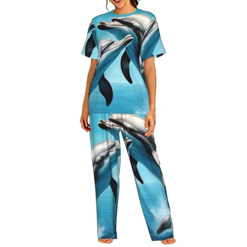 Pyjama court dauphin pour vos douces soirées d'été cocooning