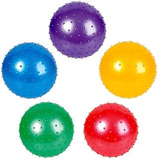 Rhode Island Novelty 7 Inch Knobby Balls Assorted Colors 12 Pack