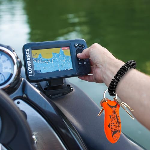 Image of 2 Pack Boat Key Float, Glow in the Dark Floating Keychain for 5-6 Boat Keys,100% Waterproof Key Floats,Strong Buoyancy,Floating Key Ring with Coil, Green&Orange