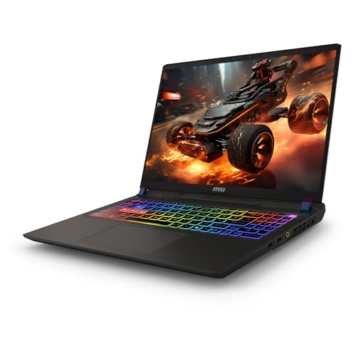 Image of MSI Vector 16 HX AI Gaming Laptop, Intel Ultra 7-255HX, 64 GB DDR5 RAM, 2 TB PCIe SSD, 16 inch FHD+ (1920x1200) 144Hz Display, Nvidia G-Force RTX 5070Ti, 24 Zone RGB Keyboard, W11 Pro, Cosmo Gray