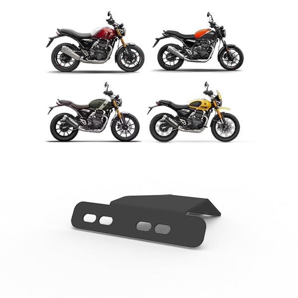 Konnen® Number Plate Clamp for Triumph Speed 400 | Triumph Scramber 400X (Black, Pack of 1) (Head Light)