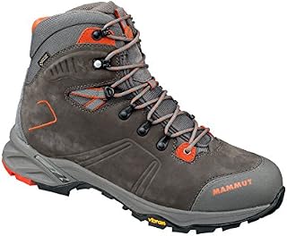 Mammut Men's High Rise Hiking Shoes, Grey Bark Dark Orange 0574, 8.5 UK