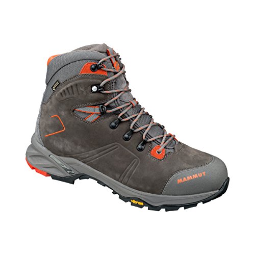 Mammut Men's High Rise Hiking Shoes, Grey Bark Dark Orange 0574, 8.5 UK