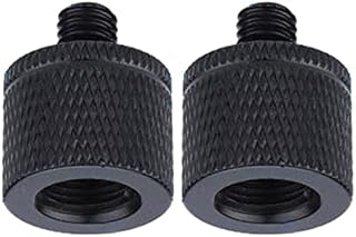 2X 3/8 To M6 M10 M12 Camera Screw Tripod Base Connection Fixed Mount Conversion Screw Tripod Photography Accessories 3/8 Female To M6 M10 M12 Male Quick Release Screw Light Stand Mount Adapter