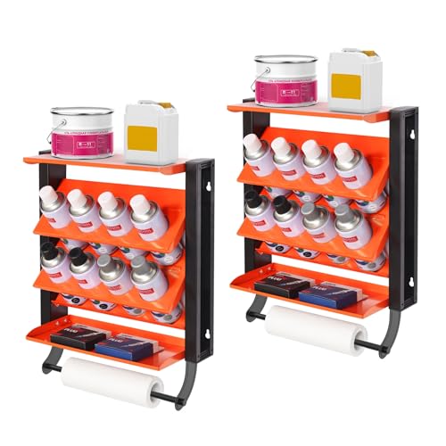 WALMANN Wall Mounted Heavy Duty Spray Paint Can Holder