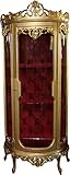 Profondità: 36 cm Casa Padrino Vetrina Barocca Oro/Bordeaux H 205 cm, L 86 cm - Vetrina - Armadio Vetrina Soggiorno - Sguardo Antico