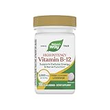 Nature’s Way Vitamin B-12 Lozenges, 2,000 mcg Vitamin B12 per Lozenge, Supports Cellular Energy & Nerve Function*, No Gluten, Vegan, Cherry Flavored, 100 Count (Packaging May Vary)