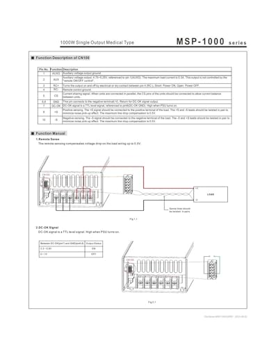 MSP-1000-24 alimentation à découpage avec sortie unique haute précision - 4