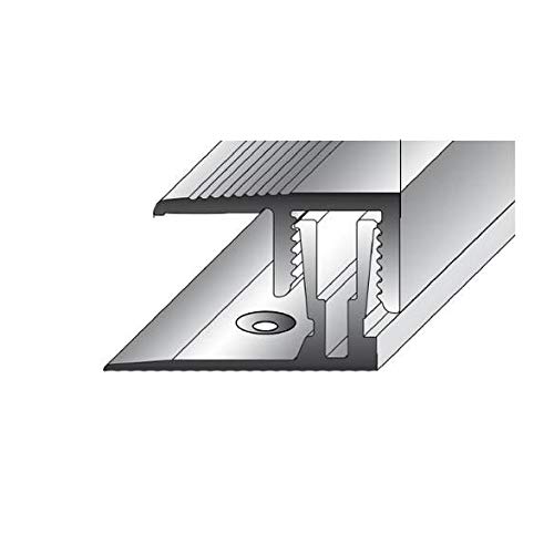 2 metros (2 x 1 m) (clic sistema) - Perfil de acabado / Guardacanto laminado, por altura: 11 – 15 mm, 21,5 mm de ancho, bipartito, aluminio anodizado, incluye tornillos y tacos - color: bronce claro