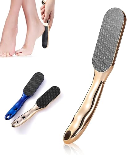 Nano Glass Foot File for Callus Removal – Gentle Hard Skin Scrubber, Wet/Dry Pedicure Tool, DIY Foot Care at Home (1PCS,Gold)