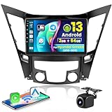 2+64G Android 13 Car Stereo for Hyundai Sonata 2010-2015 Wireless Carplay Android Auto Radio with 9' Screen GPS Navigation Stereo WiFi RDS BT