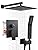 Cobbe Shower System, Shower Faucets Sets Complete, 12 Inches Matte Black Shower Fixtures with Handheld, Black Shower Faucet Set for Bathroom Rough-in Valve Body and Trim Included