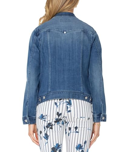 Image of Liverpool Classic Denim Jacket in Stretch Slub Twill