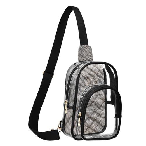 Sac de poitrine transparent en PVC GuoChe avec sangle réglable