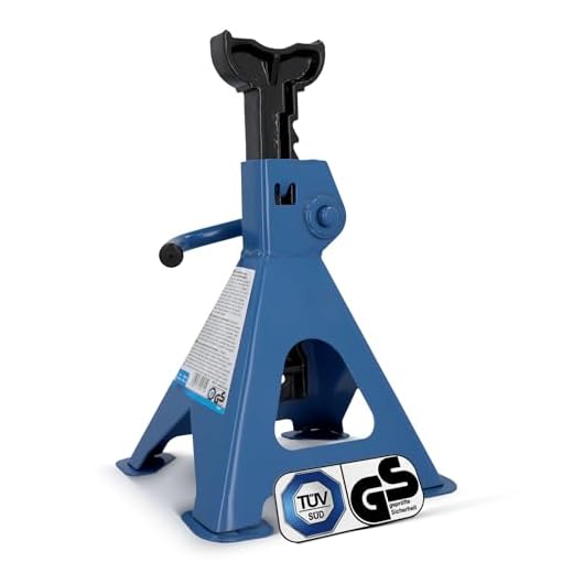 CARTREND Profi Unterstellbock, 2 Tonnen Tragkraft, für Arbeiten unter dem Fahrzeug, höhenverstellbar von 256 mm bis 411 mm