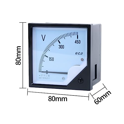 Voltmètre CC de panneau 80x80mm avec aiguille haute précision de type 6C2 - 3