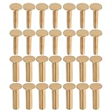 TOYANDONA 14 Pares de Remaches de Cobre 1.2 Mm para Reparación y Fijación de Mangos de Cuchillos, Herrajes para Mangos de Cubiertos, Kit de Pasadores para Bricolaje en Cocina Profesional