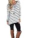 eshion Women Autumn Long Sleeve Stripe Casual Loose Tops T-shirt Blouse TEE