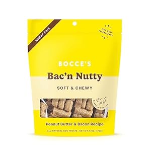 Boccesbakerybacnnuttysoftchewydogtreatswheatfreepbbaconflavoredallnaturallimitedingredientovenbakedcookiesfordogs6ozbag Urban Country Home Decor Bocces bakery bacn nutty soft chewy dog treats wheat free pb bacon flavored all natural limited ingredient oven baked cookies for dogs 6 oz bag urban country home decor