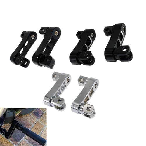 Repose-Pieds Passager Moto Harley Dyna Support Réglable Noir 2 Pcs