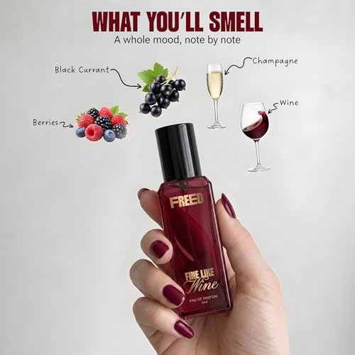 Image of FREED Fine Like Wine Eau De Parfum for Women | Boozy Fruity Luxury Perfume with Wine & Berries | Long Lasting Smell | Gifts for Woman | 20 ml