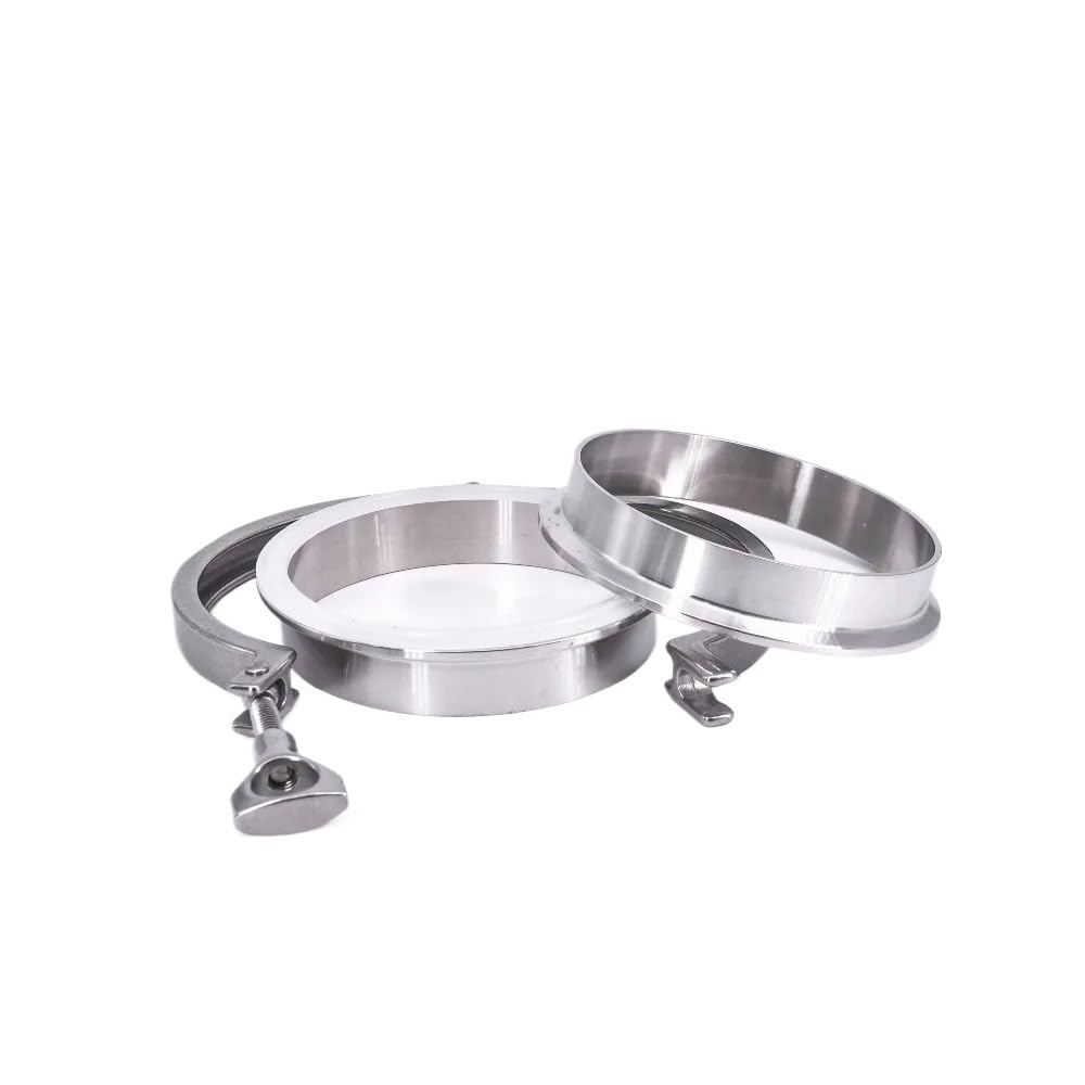 14" Tri-Clamp x 356 mm Rohr-AD x K380 mm Edelstahl Sanitär 2 Stück SS304 Schweißhülsen + 1 Stück SS304 Klemme + 1 Stück Dichtung