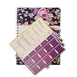 One-Year Bible Reading Plan for Women,Study Journaling with Note Space,Spiral-Bound Lay-Flat, A4 8.3 x 11 in, Purple Floral Cover, Index Tabs, Gift for Bible Study Groups & Church Classes，Mothers Day Gifts