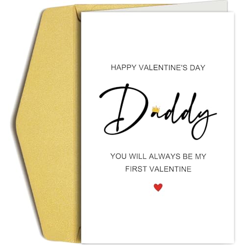 Oamiolek Carte de première Saint-Valentin pour papa, carte de Saint-Valentin de la part d'un nouveau-né, carte de Saint-Valentin pour père, carte de Saint-Valentin pour père, carte « You Will Always