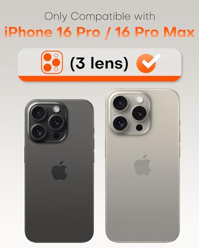 Image of TOCOL for iPhone 16 Pro Max Camera Lens Protector /iPhone 16 Pro Camera Lens Protector Tempered Glass HD Individual Scratch Resistant Cover Accessories Case Friendly 2 Pack(Alpine Green)