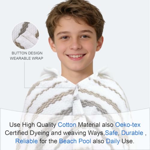 VOOVA & MOVAS Kids Hooded Bath Towel,6-12 Years,100% Cotton by VOOVA & MOVAS - Used condition - Image 3