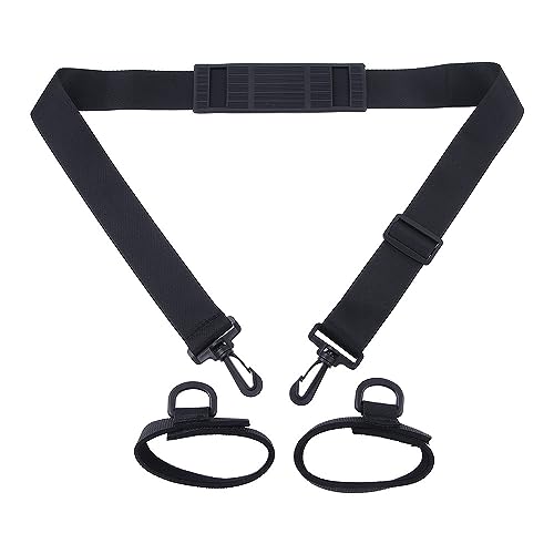 Leadigol Alça de transporte para vara de pesca, cinto de pesca preto ajustável para vara de pesca ci