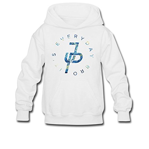 Aliensee Youth Jake Paul It's Every Day Van Gogh Hoodie Sweatshirt Suitable for 10-15yr Old L White
