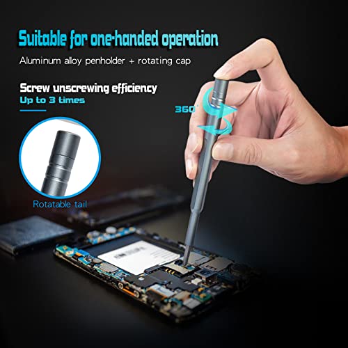 Miq 24 In 1 Small Screwdriver Set Compact Screwdriver Set, Precision Mini Screwdriver Kit With 24 Pcs S2 Steel Bits Screwdriver For Phone Watch Camera Computer Laptop Switch Ps3/Ps4 (24) #TOP6