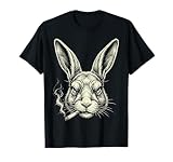 Funny Easter Bunny Smoking Carrot Cigarette Rabbit T-Shirt