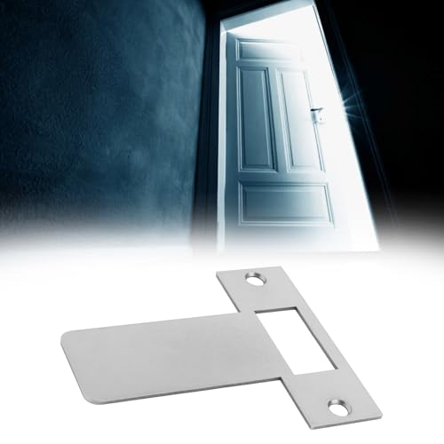 LT Easiyl Türschließblech Edelstahl Langlippiges Schließblech mit Schrauben für nach außen öffnende Tür, 84 x 97 mm
