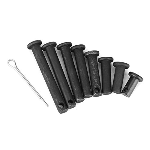 XLBH Décoration Essentielle 90pcs goupille de Goujon m6 vis Plats avec Trou + 90pcs Cotter Broche Fixation Accessoires Installation Accessoires de vis Épingles Assortiment KIT Matériel